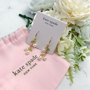 Kate Spade NY Gold Cherie Cherry Linear Earrings